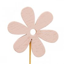 gjenstander Blomsterplugg tre dekorativ plugg blomsterfarget 6,5cm 12stk
