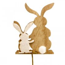 Blomsterplugg kanin dekorativ plugg tretråd 5,5x0,5x7cm 12 stk.