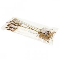 gjenstander Blomsterplugg kanin dekorativ plugg tretråd 5,5x0,5x7cm 12stk