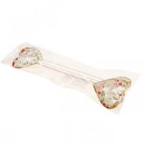 gjenstander Blomsterplugg hjerte dekorativ plugg hjerte blomster 8×1,5×8cm 4 stk