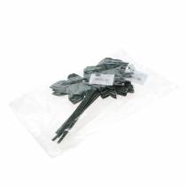 gjenstander Metallplugg rose sølvgrå, hvitvasket metall 20cm × 11,5cm 8 stk