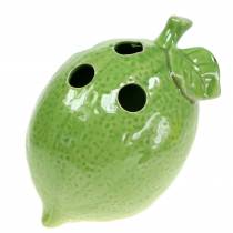 Fajanse vase lime grønn 15cm