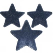 gjenstander Julestrøssel, stjerner, blå Ø4/5cm 40p