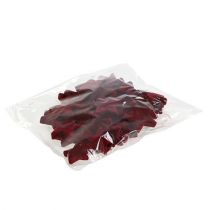 gjenstander Julepynt stjerner bordeaux flokket bordpynt 4–5cm 40 stk