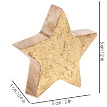 gjenstander Skinnende dekorative stjerner til borddekorasjon, 5 cm, 9 stk.