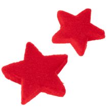 gjenstander Liten dekorativ stjerne, flokket sprededekorasjon, 5 cm, 40 stk.