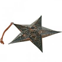 gjenstander Julehenger Star Metal Star Sort H19cm