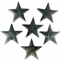 gjenstander Deco stjerner grå 4cm 12stk