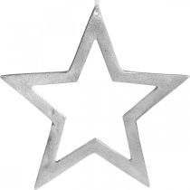 Dekorativ stjerne for å henge sølv aluminiumsdørpynt Ø28cm