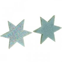 gjenstander Dekorative stjerner for håndverk Mint selvklebende skumgummi 4cm 36stk