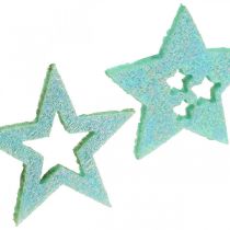 gjenstander Dekorative stjerner for håndverk Mint selvklebende skumgummi 4cm 36stk
