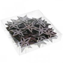 gjenstander Deco wood stars lilla julestjerner selvklebende 4cm blanding 36stk