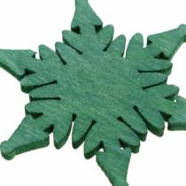 gjenstander Spredt julestjerne grønn, hvit assortert 4cm 72p
