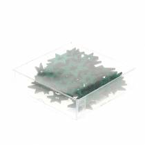 gjenstander Strødekor stjerne grønn 3-5cm 48 stk