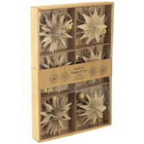 gjenstander Papirstjerner med jutehylse til festlig dekorasjon