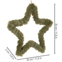 gjenstander Hengende stjerne, fuskepels, for dører og vinduer, 30 cm, 3 stk.