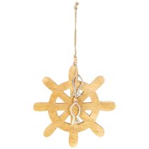 gjenstander Ratt Tredekor Naturfisk Sølv Hengende Ø21,5cm