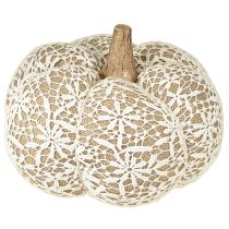 gjenstander Stoff gresskardekorasjon jute blonder hvit/beige vintage dekorasjon Ø18cm