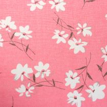 Dekorativt stoff blomster rosa 30cm x 3m