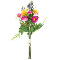 gjenstander Kunstig blomsterbukett, vårdekorasjon for stue og kontor, 37 cm