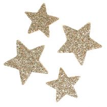 Scatter stars lysgull glimmer 4-5cm 40stk