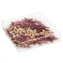 gjenstander Strødekor trestjerner i bærrosa natur Ø4cm 72 stk