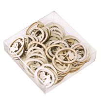 gjenstander Påskepynt for håndverk, kaninegg, naturlig tre, 4 cm, 72 stk