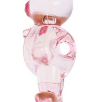 gjenstander Rosa bamse-pynt, 3,5 cm, 60 stk.