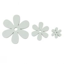 Strødekor trebordsdekor hvite blomster Ø2cm–6cm 20stk