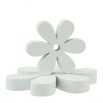 gjenstander Strødekor trebordsdekor hvite blomster Ø2cm–6cm 20stk