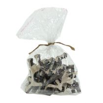 gjenstander Strødekor treelg, bordpynt, adventshvitkalket 30 stk