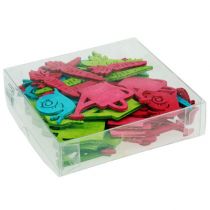 gjenstander Spreddekorasjon trefigurer kanne sneglegulrot 4cm - 6cm 72 stk.