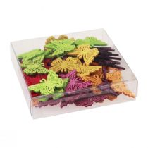 gjenstander Strødekor sommerfugl borddekor i tre vår 4×3cm 72 stk