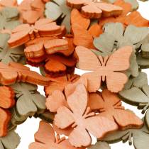 Scatter dekorasjon sommerfugl tre sommerfugler sommer dekorasjon oransje, aprikos, brun 144 stk