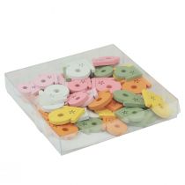 gjenstander Scatter dekorasjon fuglehus trebord dekorasjon farget 2,5–3,5cm 48 stykker