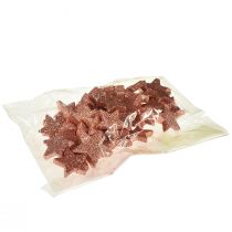 gjenstander Strødekorasjon Julestjerner spredte stjerner rosa Ø4/5cm 40 stk