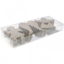 gjenstander Strødekorasjon juleengledekorasjon gullglitter H8cm 24 stk