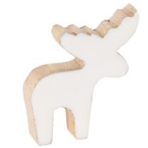 gjenstander Dekorativ figur av treelg, stående, julepynt, 6 cm, 8 deler