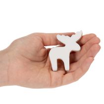 gjenstander Dekorativ figur av treelg, stående, julepynt, 6 cm, 8 deler