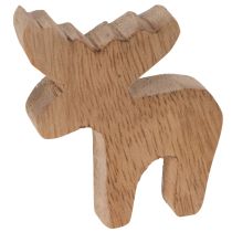 gjenstander Dekorativ figur av treelg, stående, julepynt, 6 cm, 8 deler