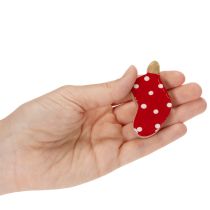 gjenstander Prikkete sokker, juleborddekorasjon, 6 cm, 8 stk.