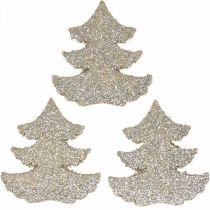 gjenstander Scatter dekorasjon Julegran gull glitter 4cm 72p