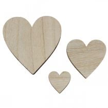 Wooden Hearts Scatter Decoration Heart Nature Brown Borddekorasjon 29St