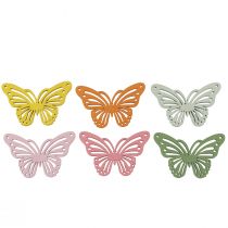 Shaker tre sommerfugl fargerik dryss dekorasjon 4,5×3cm 48stk