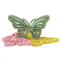 gjenstander Shaker tre sommerfugl fargerik dryss dekorasjon 4,5×3cm 48stk