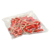 gjenstander Trestjerner dekorasjon dekorasjonshenger trestjerne rød 6/8/10/12cm 16 stk