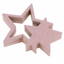 gjenstander Spredte stjerner rosa / hvite 36stk