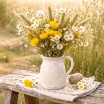 gjenstander Tørket gul stråblomst (Helichrysum) tørket blomsterbukett, 100 g