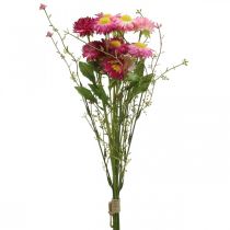 Rhodanthe rosa-rosa, silkeblomster, kunstig plante, haug med stråblomster L46cm