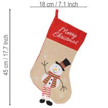 gjenstander Julestrømpe med motiv til oppheng, 50 cm, 3 stk.